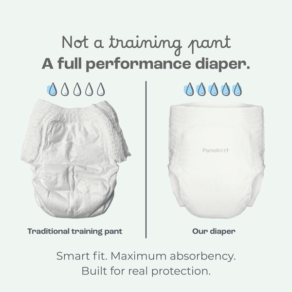 Not a training pant. A full performance diaper